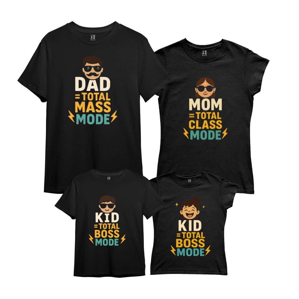 T shirts for family of 4 - Mass, Class, Boss Family Tshirts
