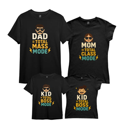 T shirts for family of 4 - Mass, Class, Boss Family Tshirts