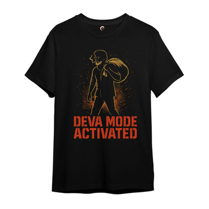 Black t-shirt with 'Devamode Activated' 