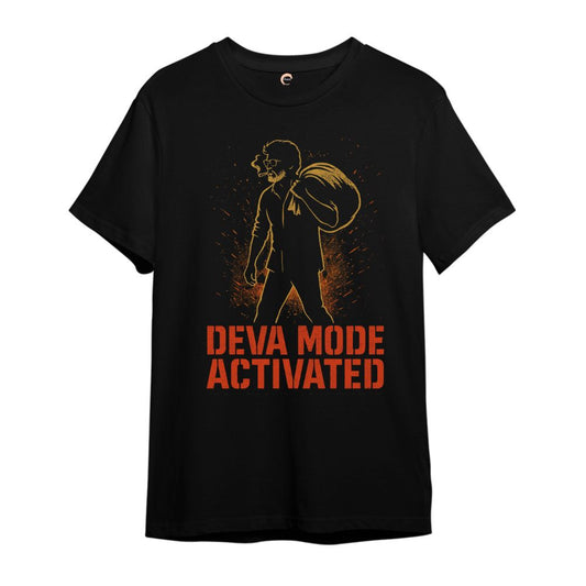 Black t-shirt with 'Devamode Activated' 