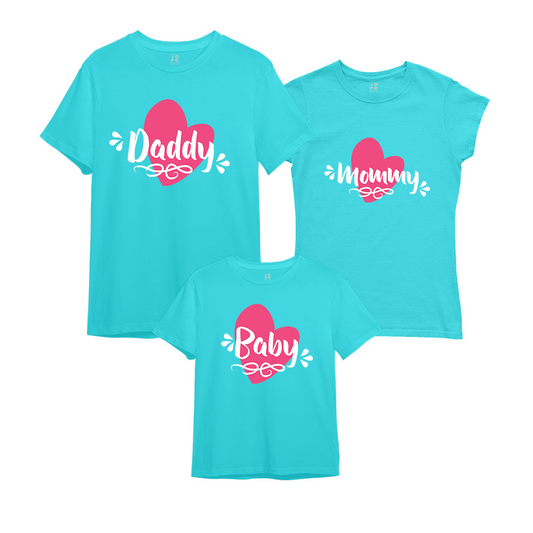 combo dress for mother father and daughter