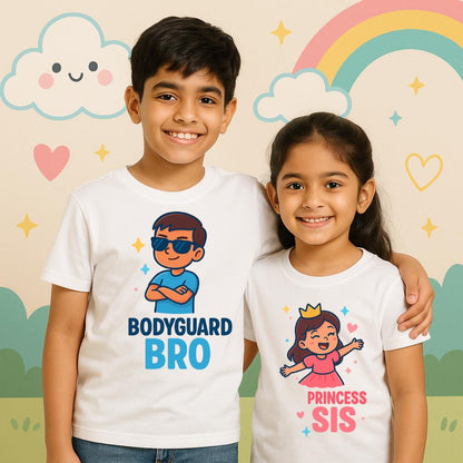 Rakhi Gift for Brother and Sister White Tshirts