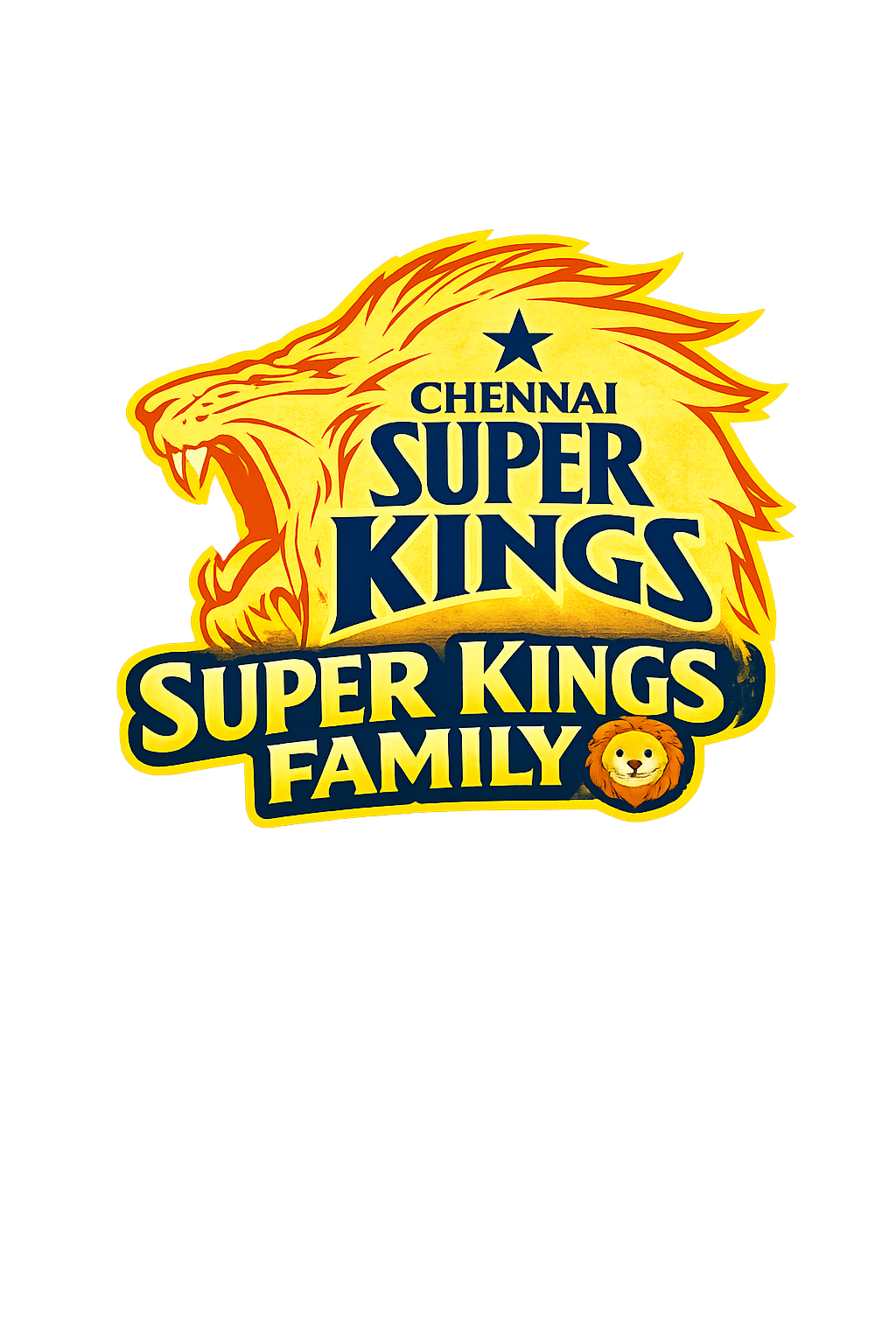 CSK Family Matching T-Shirts – Chennai Super Kings Family Combo IPL Fan T-Shirt Set