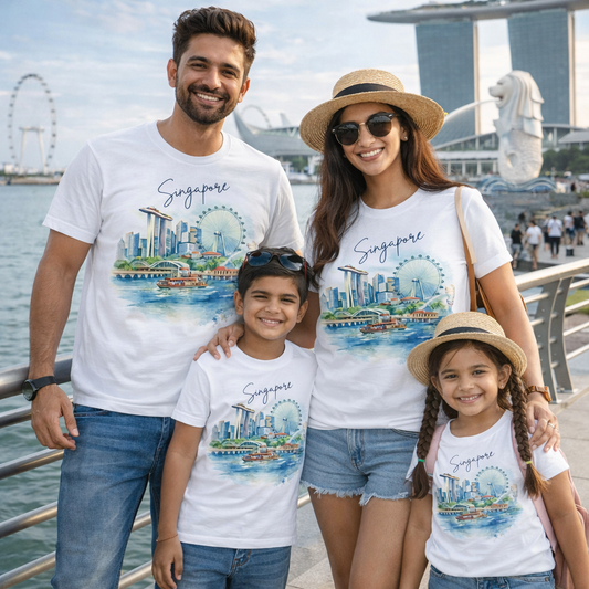 Singapore Destination - International Travel Family Tshirts