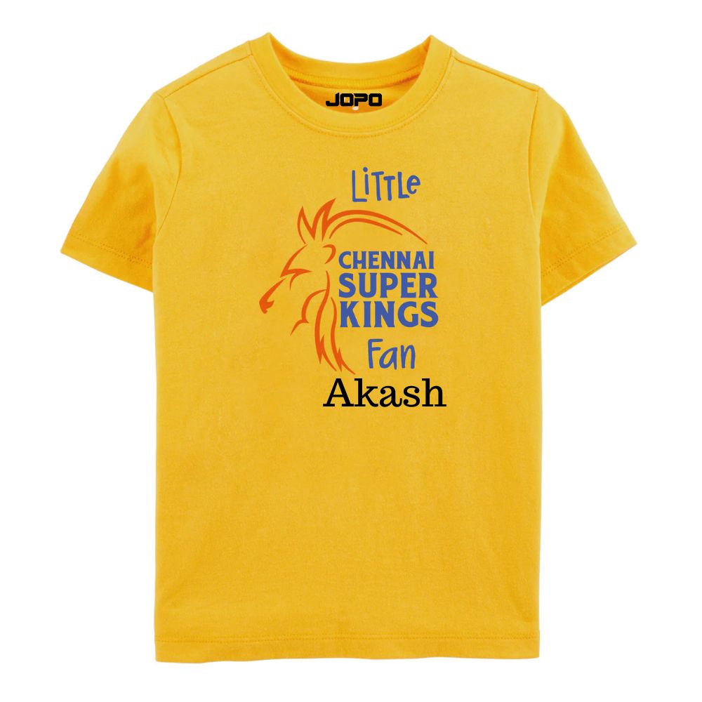 Kids Jersey with Chennai Super Kings logo and Name Print