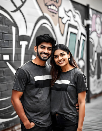 Color Block Couple Tshirts