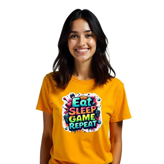 Eat sleep Game Repeat - Ultimate Gamer Women's Printed TShirts