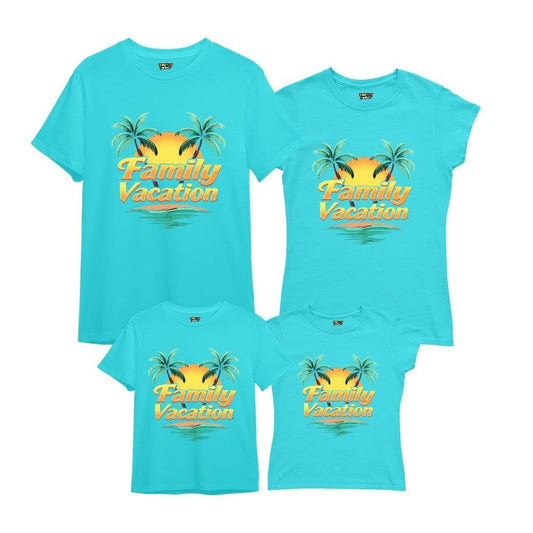 Matching t shirts for family Aquablue