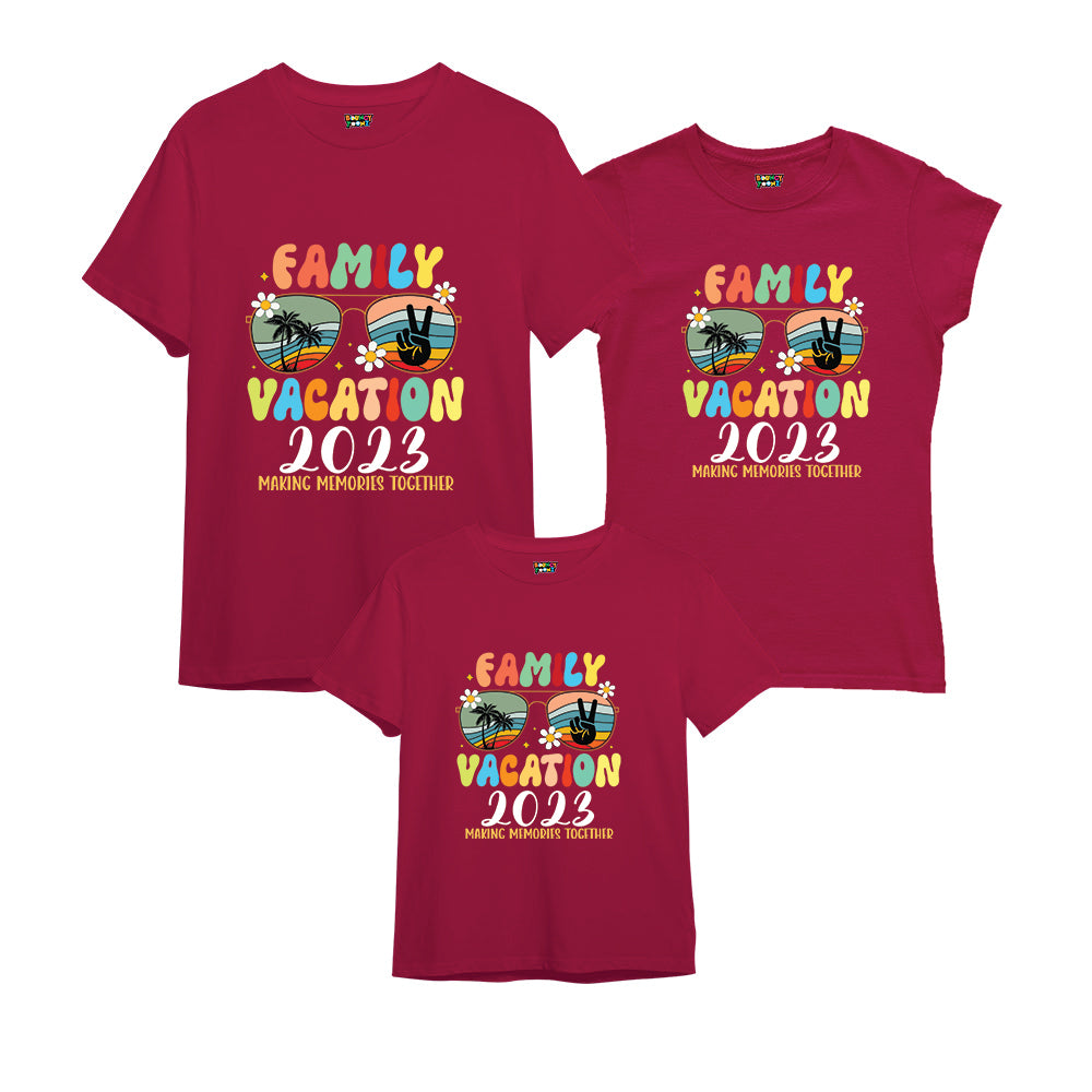 family combo tshirt maroon