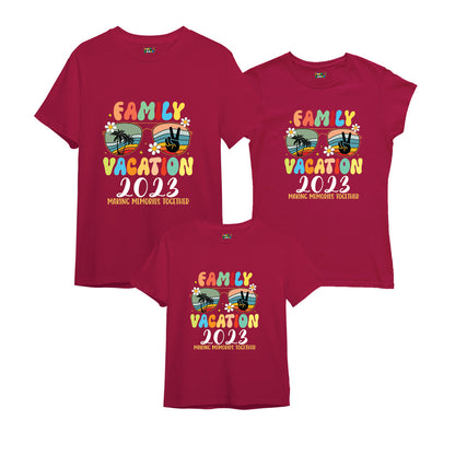 family combo tshirt maroon