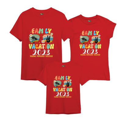 family vacation tshirts red
