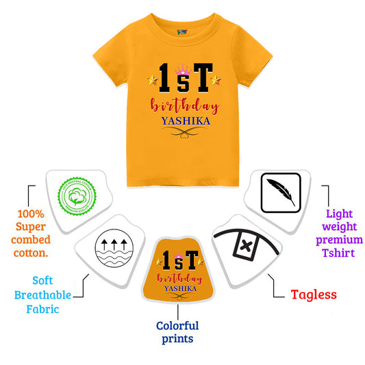 1st Birthday Customised Tshirt Gifts for Kids