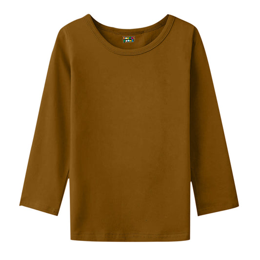 Kids Girls Plain Long Sleeve Tshirts