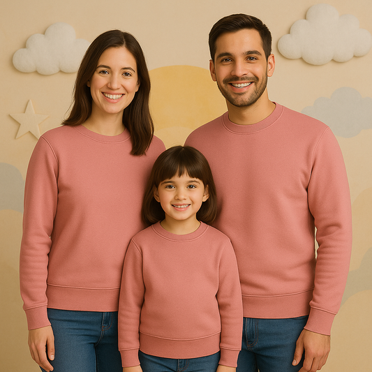 Family matching pastel dusty  plain sweatshirts 
