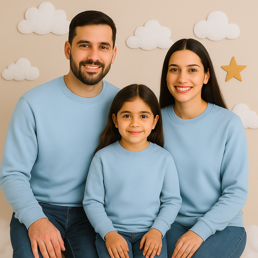 Family matching pastellue plain sweatshirts