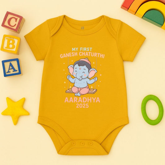 Ganesh_Chaturthi_Mustard_baby_Onesie