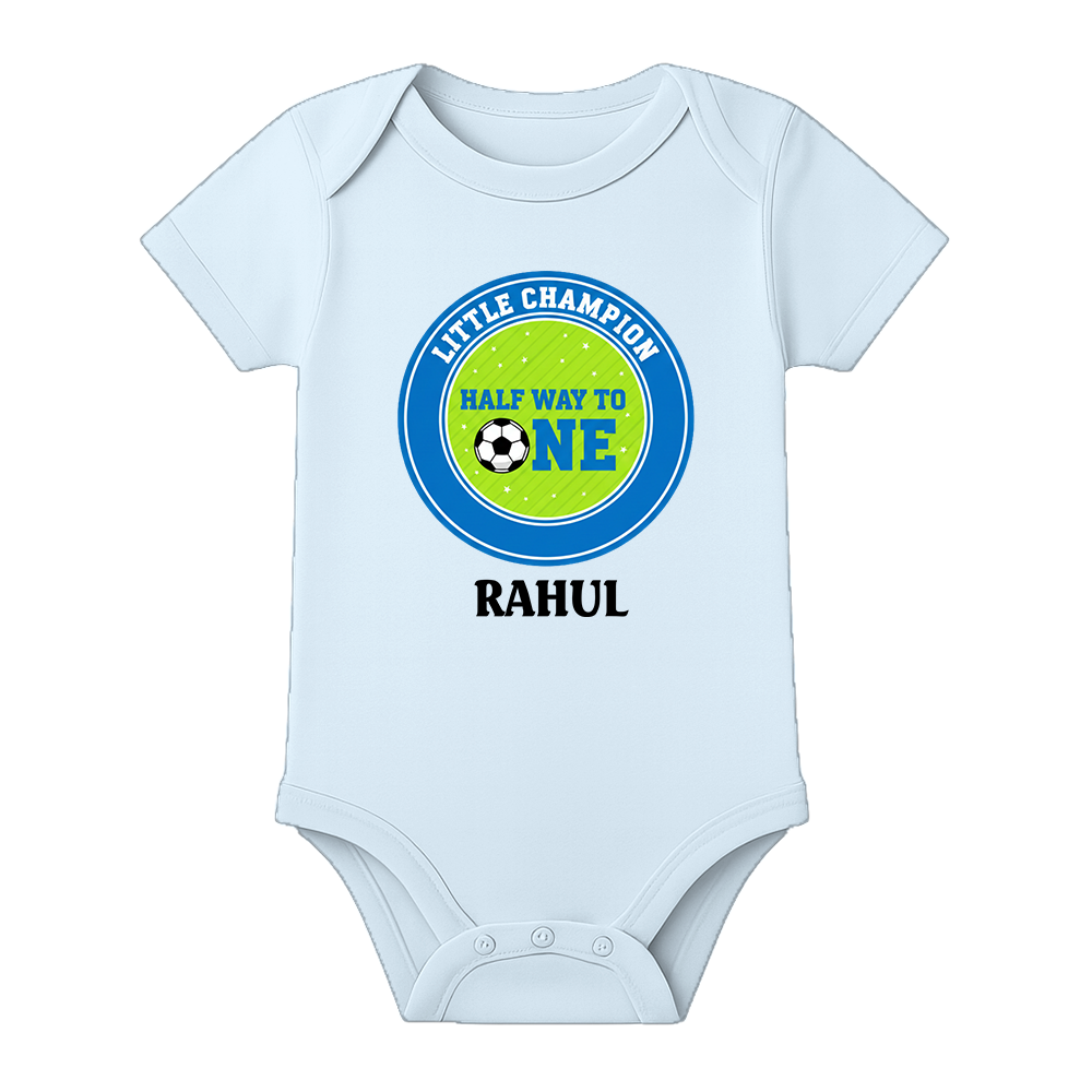 Personalized 6 Month Baby Photoshoot Outfit - BABY SKY - 0 - 3 Months (Chest 18")