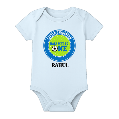Personalized 6 Month Baby Photoshoot Outfit - BABY SKY - 0 - 3 Months (Chest 18")