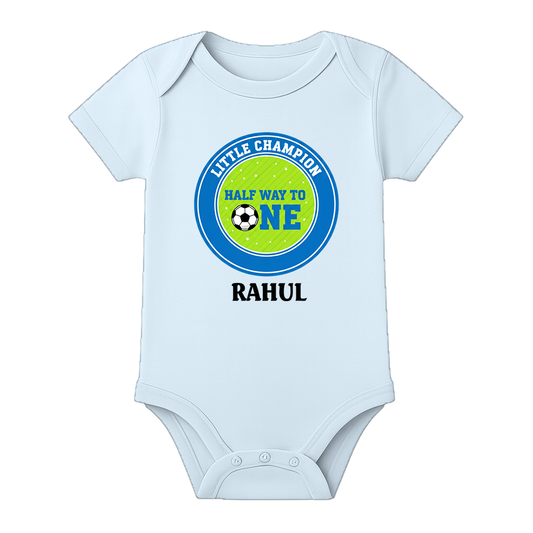 Personalized 6 Month Baby Photoshoot Outfit - BABY SKY - 0 - 3 Months (Chest 18")