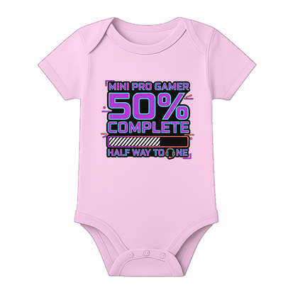 Half Birthday Infant Outfit Personalized Cotton - BABY PINK - 0 - 3 Months (Chest 18")