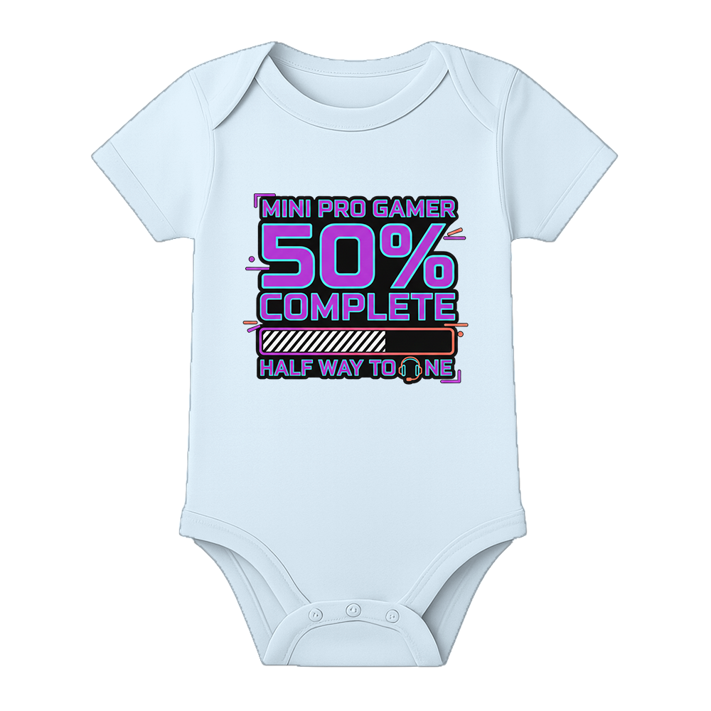 Half Birthday Infant Outfit Personalized Cotton - BABY SKY - 0 - 3 Months (Chest 18")