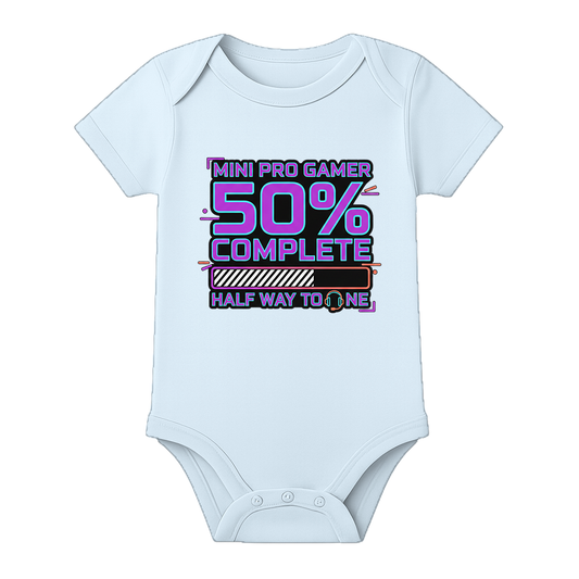 Half Birthday Infant Outfit Personalized Cotton - BABY SKY - 0 - 3 Months (Chest 18")