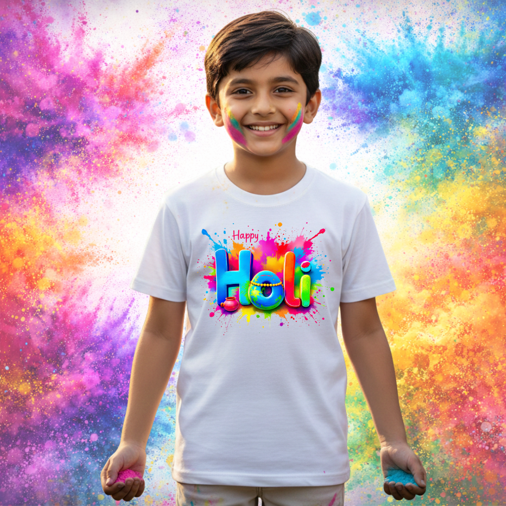 Holi Ki TShirt for Men Women Kids – Party Edition