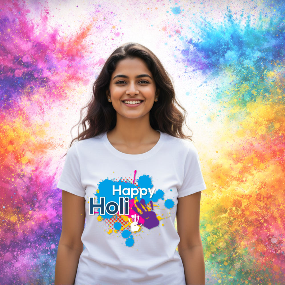 Holi Festival T-Shirt for Men Women Kids – Rang Barse Edition