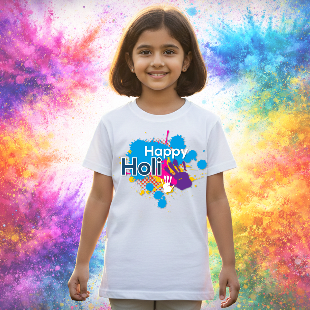 Holi Festival T-Shirt for Men Women Kids – Rang Barse Edition