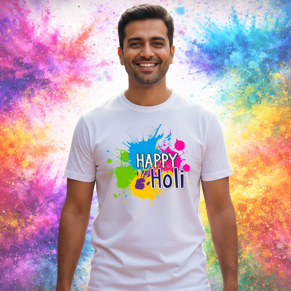 Holi Ki TShirt – Happy Holi Festival Print for All Ages