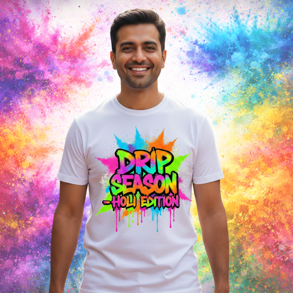 Holi Outfit T-Shirt for Men Women Kids – Festival Special