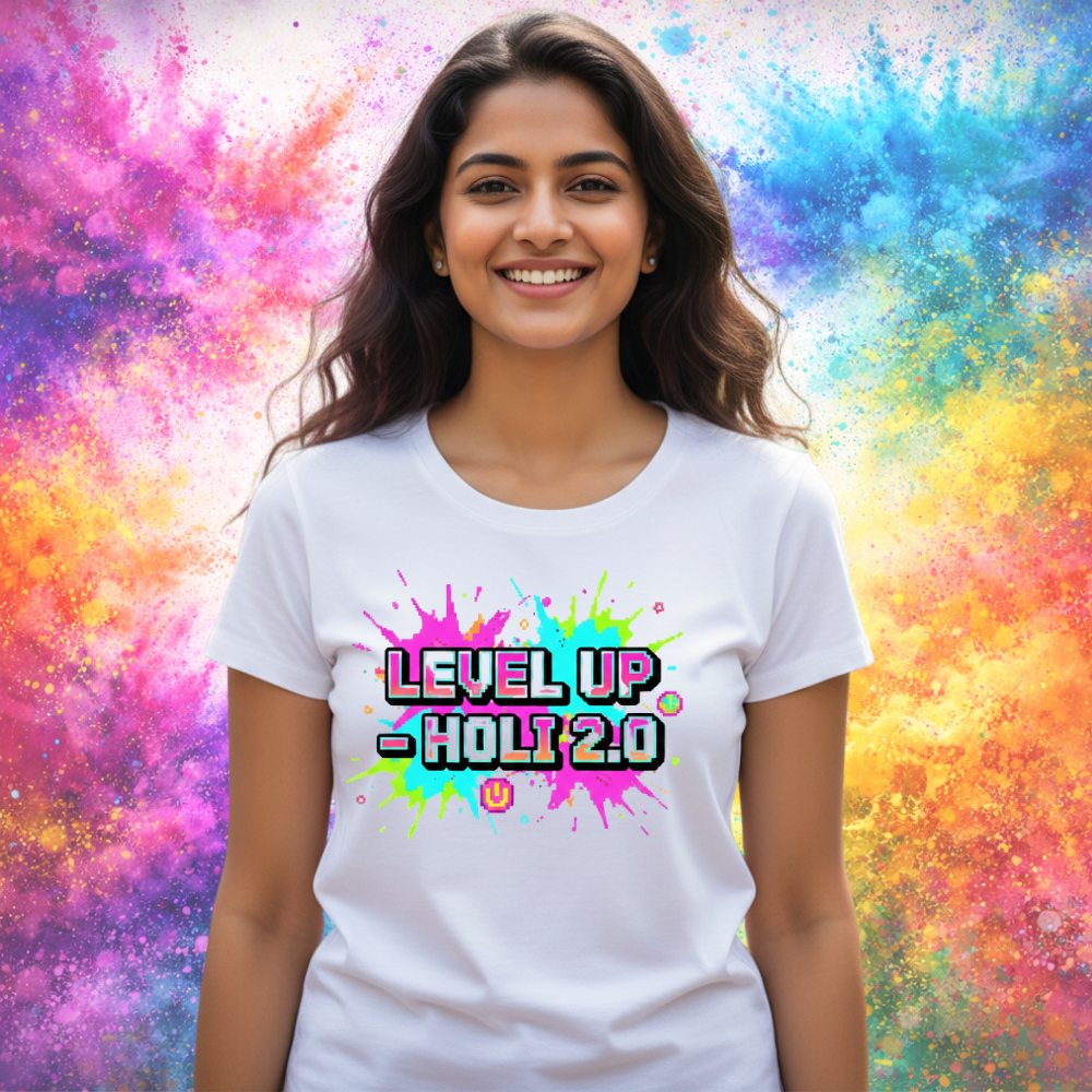 Holi Theme T-Shirt for Men Women Kids – Rangotsav Edition