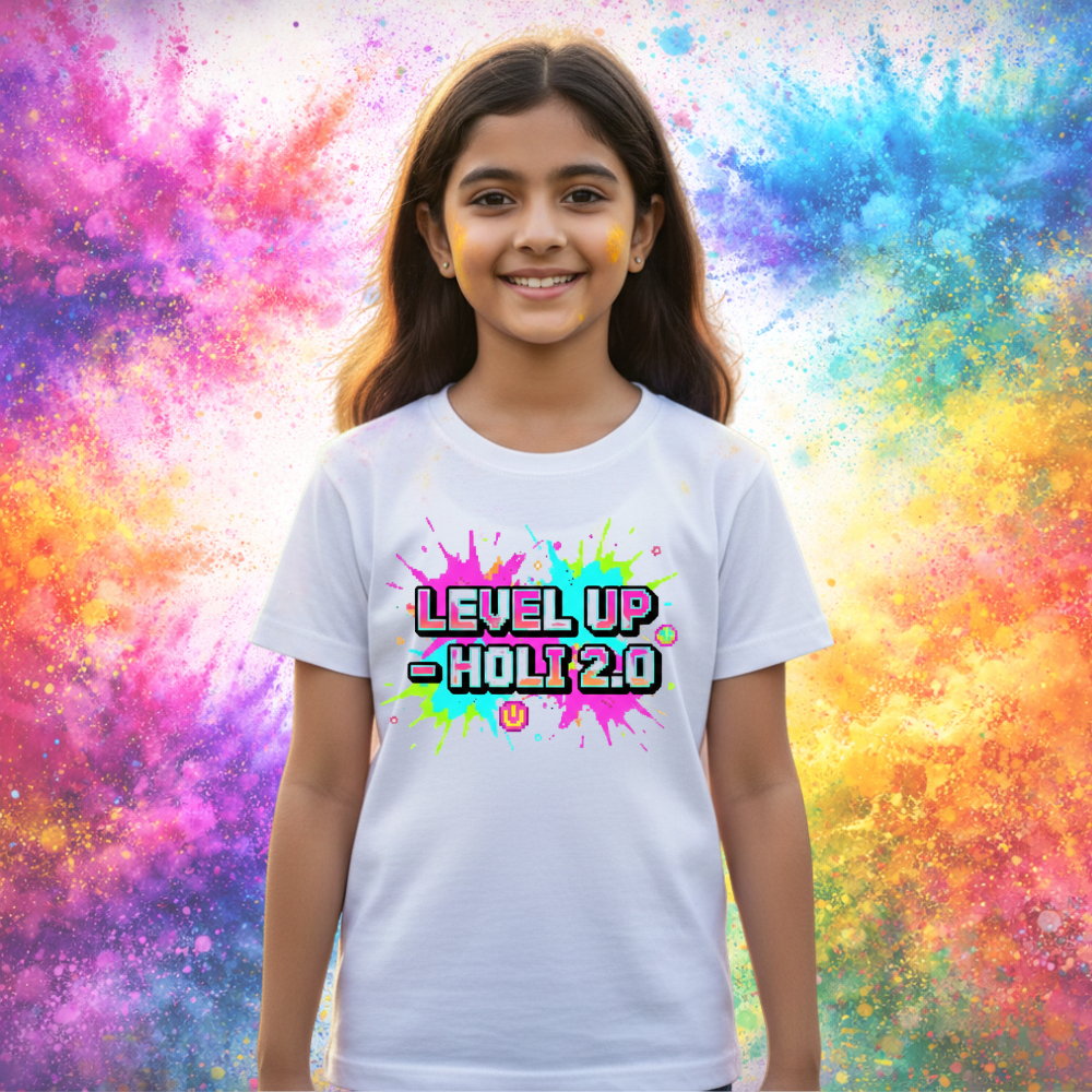 Holi Theme T-Shirt for Men Women Kids – Rangotsav Edition
