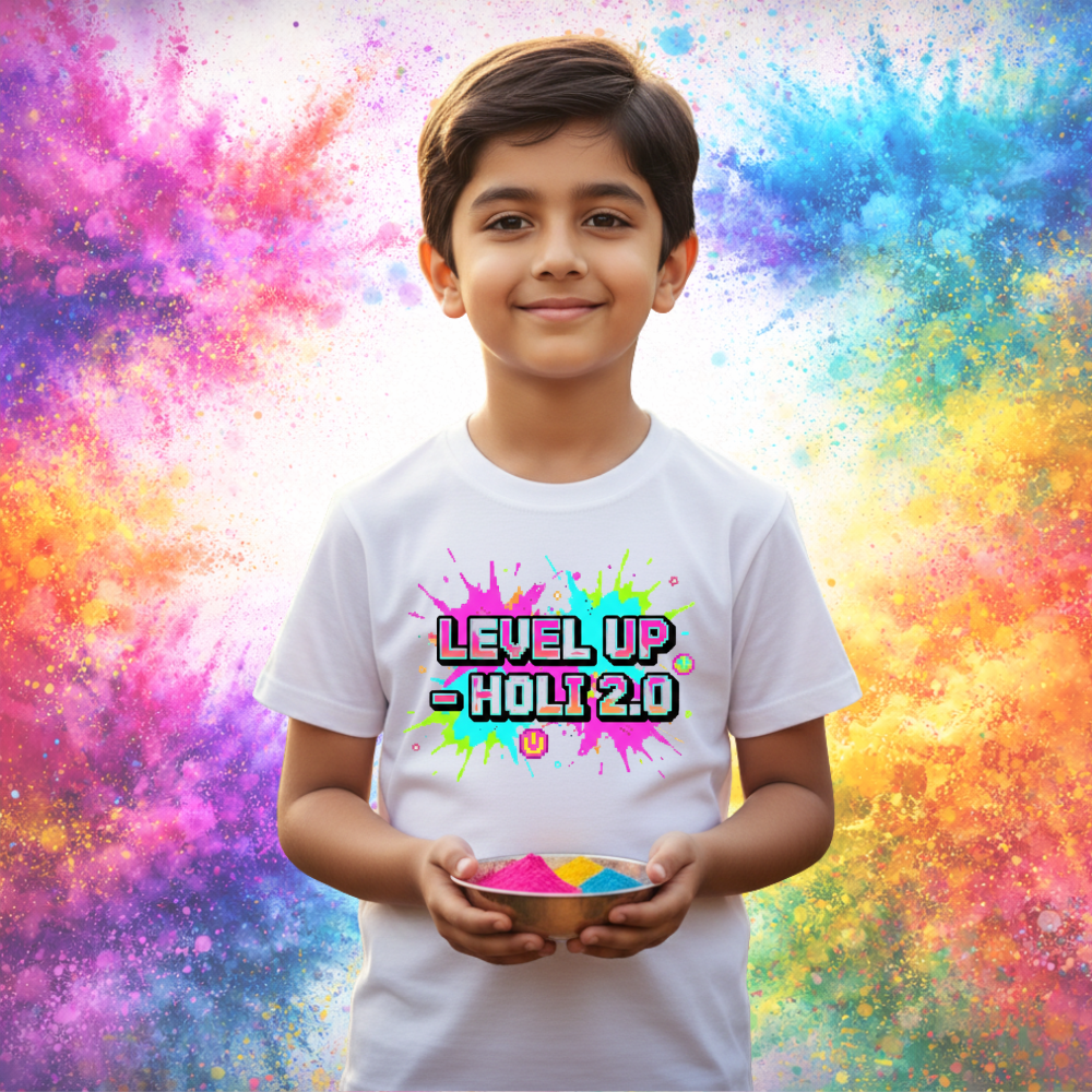 Holi Theme T-Shirt for Men Women Kids – Rangotsav Edition