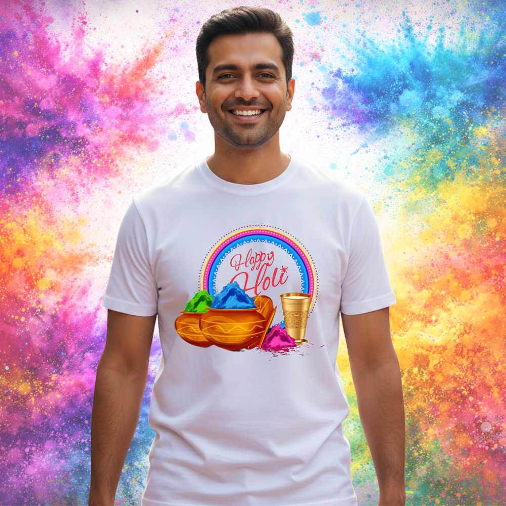 Holi Premium T-Shirt for Men Women Kids – Vibrant Edition
