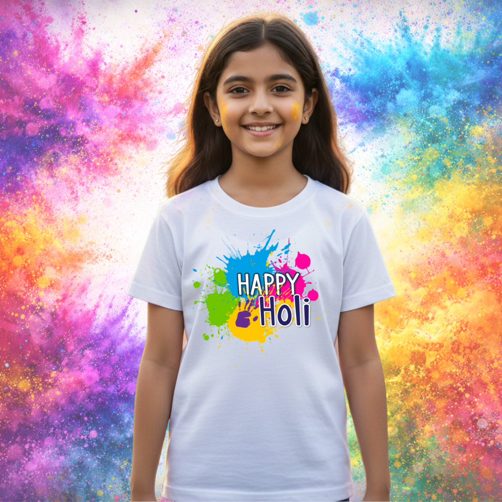 Holi Ki TShirt – Happy Holi Festival Print for All Ages
