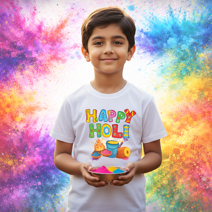Happy Holi Ki TShirt for Family, Friends & Couples