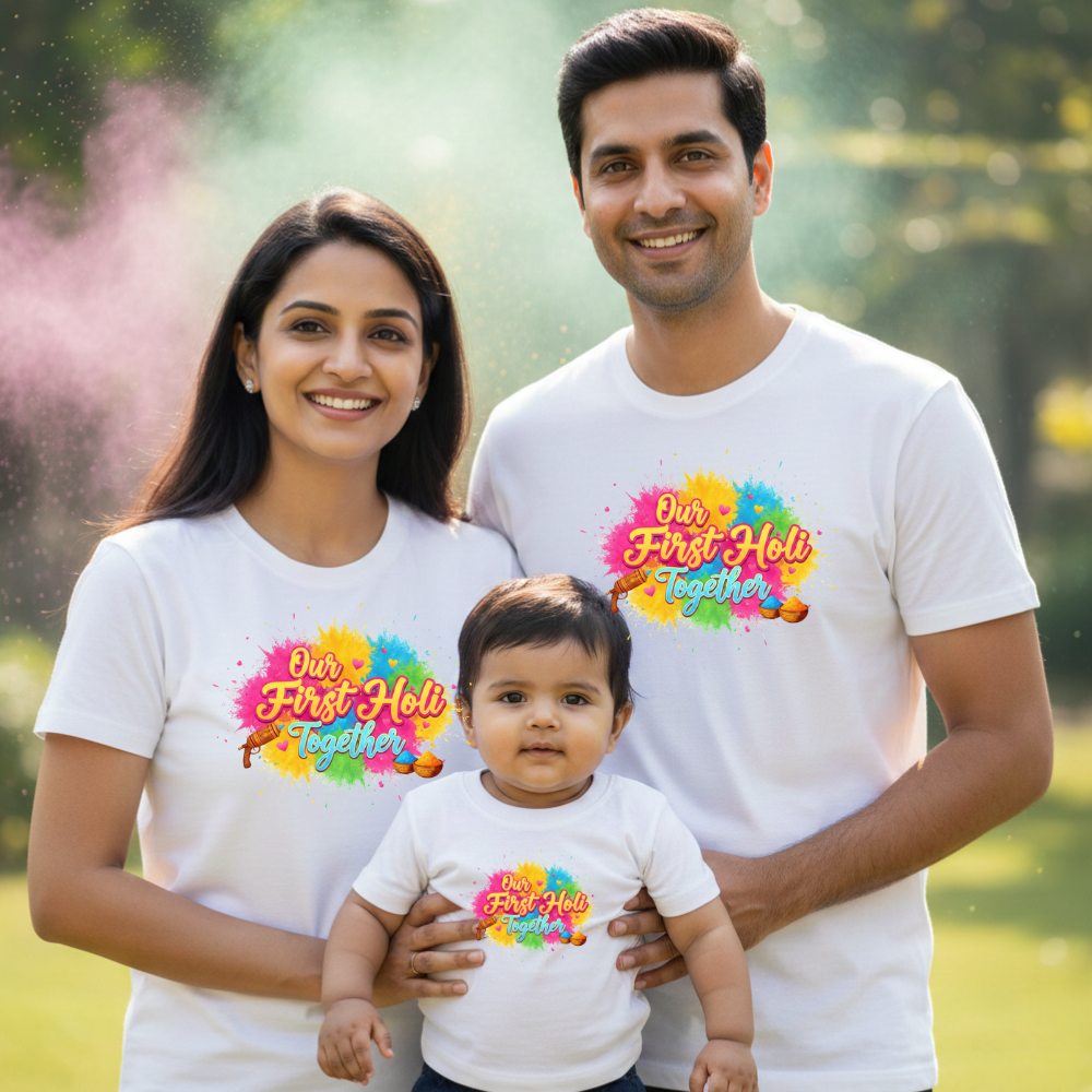 Family Holi T Shirts for Men Women and Kids – Bura Na Mano Holi Hai Print