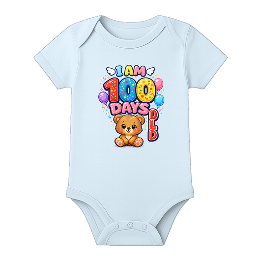 100 Days Baby Romper for Photoshoot and Function - BABY SKY - 0 - 3 Months (Chest 18")