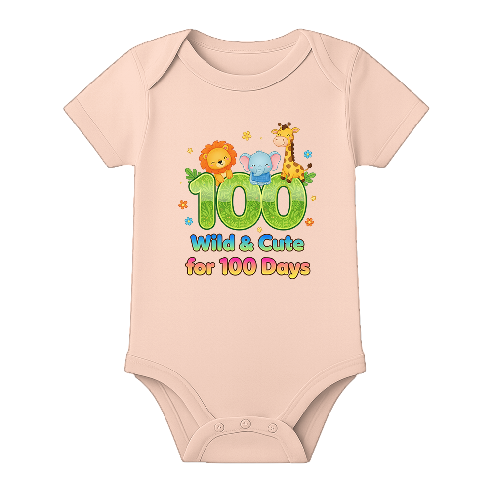 100 Days Function Special Baby Onesie India - BABY PEACH - 0 - 3 Months (Chest 18")