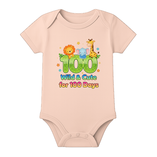 100 Days Function Special Baby Onesie India - BABY PEACH - 0 - 3 Months (Chest 18")