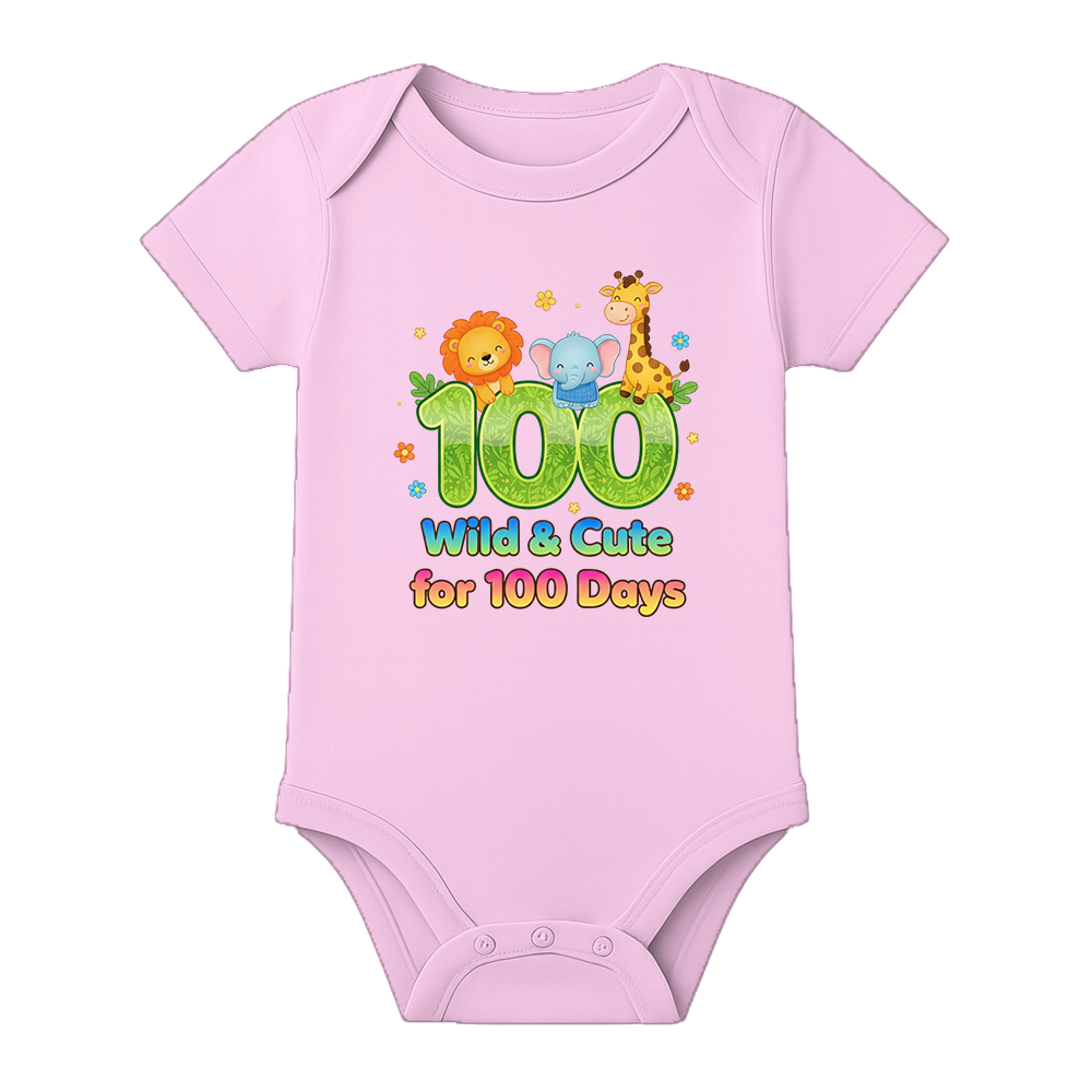 100 Days Function Special Baby Onesie India - BABY PINK - 0 - 3 Months (Chest 18")