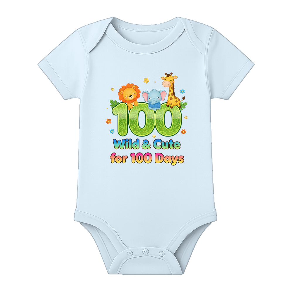 100 Days Function Special Baby Onesie India - BABY SKY - 0 - 3 Months (Chest 18")