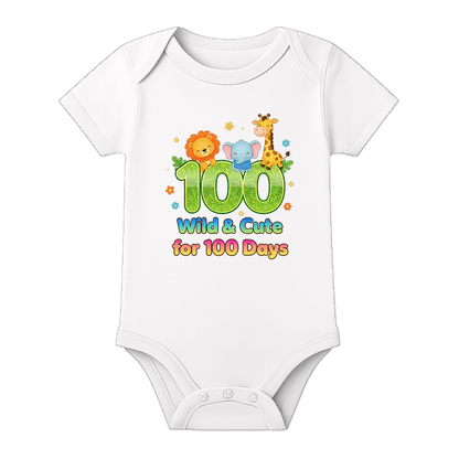 100 Days Function Special Baby Onesie India - WHITE - 0 - 3 Months (Chest 18")
