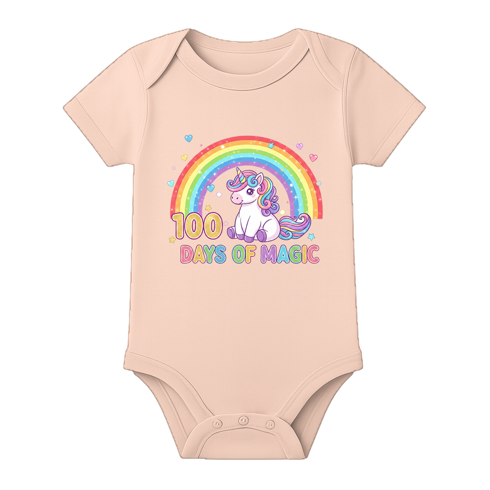 100 Days Celebration Onesie for Baby Boy India - BABY PEACH - 0 - 3 Months (Chest 18")