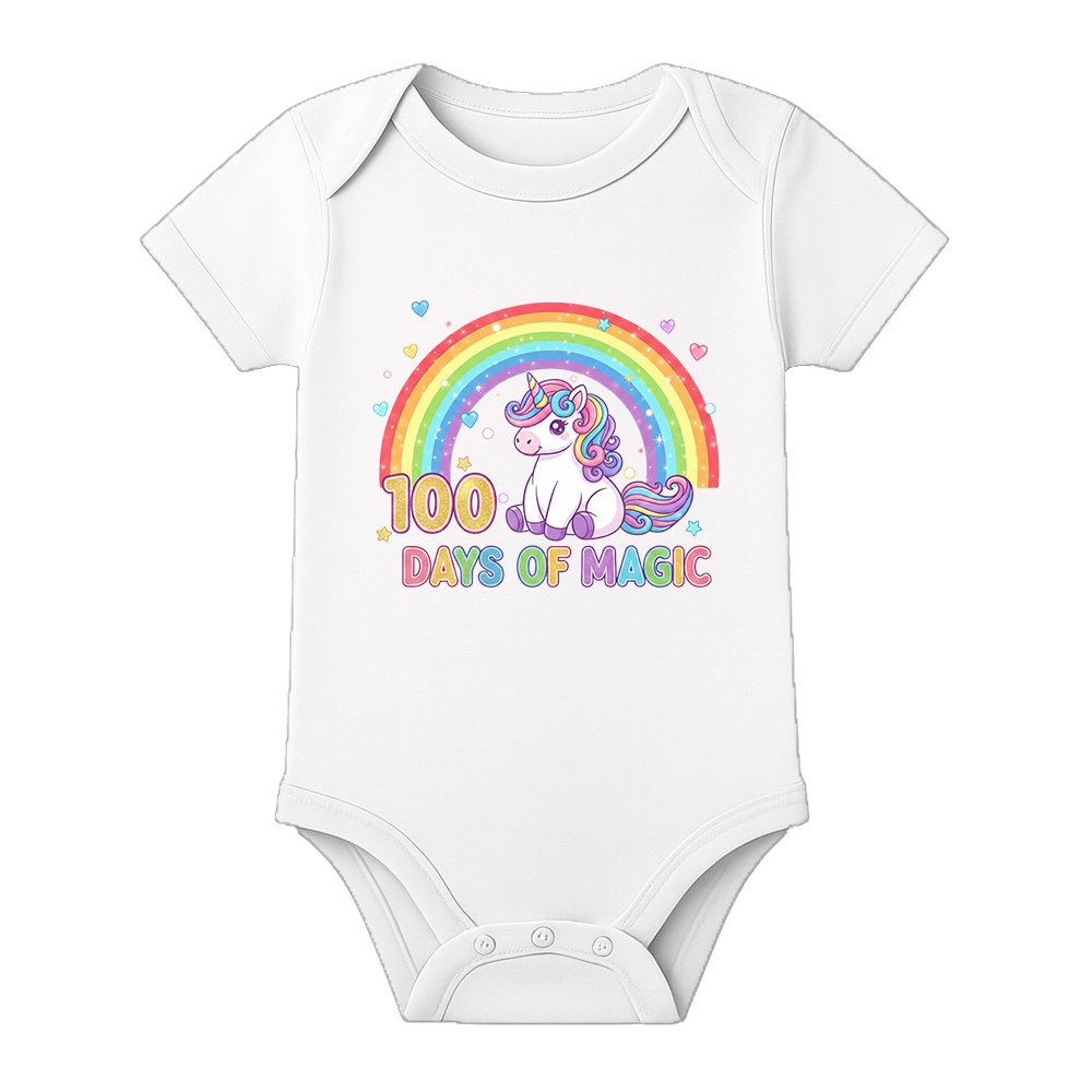 100 Days Celebration Onesie for Baby Boy India - WHITE - 0 - 3 Months (Chest 18")
