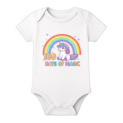 100 Days Celebration Onesie for Baby Boy India - WHITE - 0 - 3 Months (Chest 18")