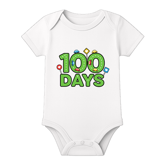 Baby 100 Days Ceremony Outfit Soft Comfortable Romper - WHITE - 0 - 3 Months (Chest 18")
