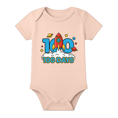 100 Days Baby Special Bodysuit for Photoshoot - BABY PEACH - 0 - 3 Months (Chest 18")