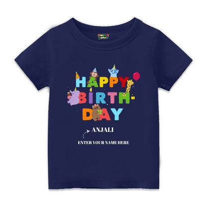 Happy Birthday Jungle Theme Kids Tshirts